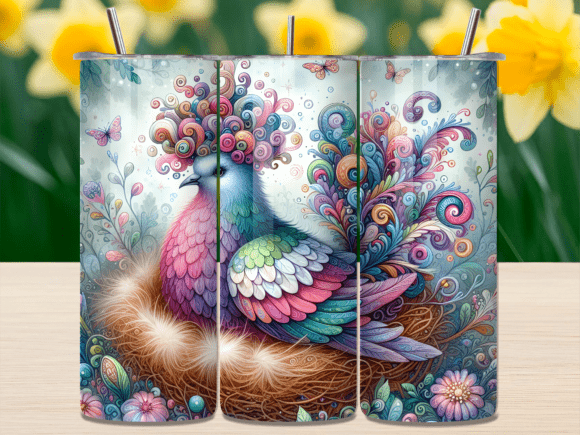 Download Colorful Peacock Bird Tumbler Wrap - Premium Resources