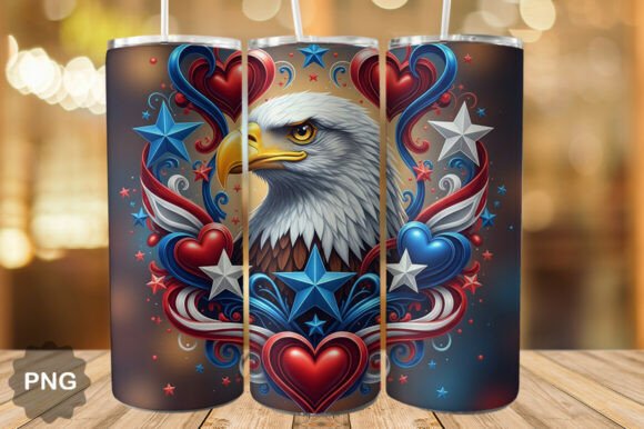 Download Patriotic Eagle  Tumbler Wraps - Premium Resources