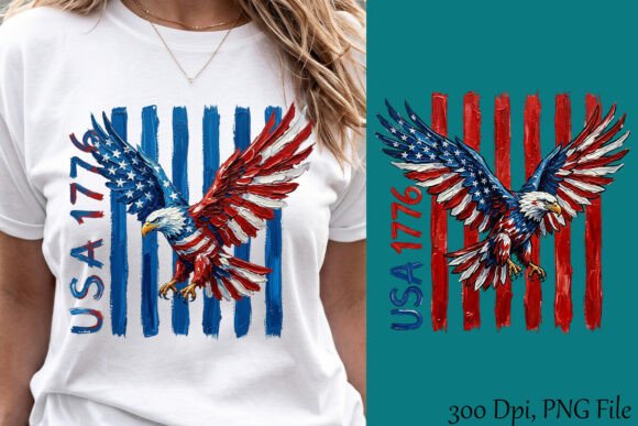 Download USA 1776 Patriotic Bald Eagle Design Png - Bald eagle design Collection