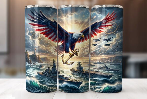 Download US Navy Patriotic Eagle Tumbler Wrap PNG - Patriotic eagle tumbler Collection