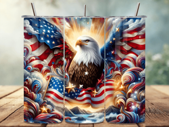Download Abstract Patriotic Eagle Tumbler Wrap - Premium Resources