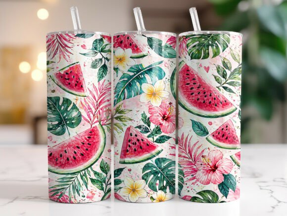 Download Tropical Watermelon Summer Tumbler Wrap - Summer tumbler wrap Collection