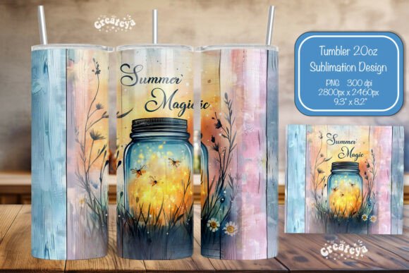 Download Summer Tumbler Wrap PNG Skinny 20oz  - Summer tumbler wrap Collection