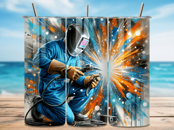 Download Abstract Welding Sparks Tumbler Wrap - Welding Collection