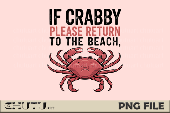 Download Crabby Mood PNG - Funny Beach Design - Beach design Collection