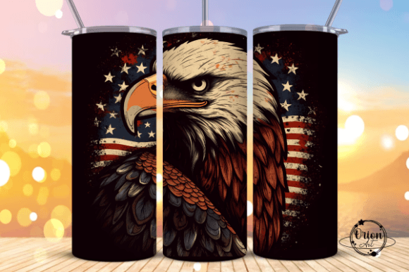 Download Patriotic Eagle Tumbler Wrap PNG - Patriotic eagle tumbler Collection
