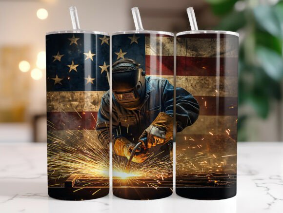 Download Patriotic Welding Tumbler Wrap Design - Welding Collection