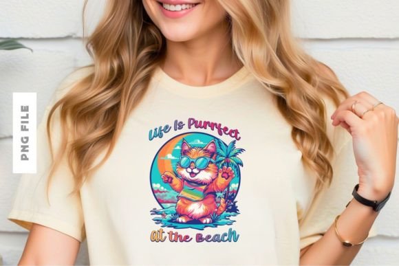 Download Life is Purrfect at the Beach Design - Beach design Collection