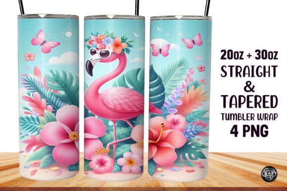 Download Cute Flamingo Summer Tumbler Wrap 20oz - Summer tumbler wrap Collection